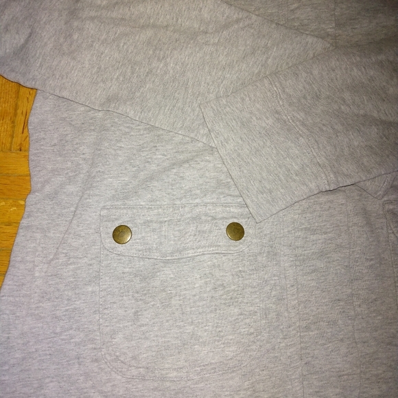 Studio by Liz Claiborne Gray button up sweater - Picture 2 of 4